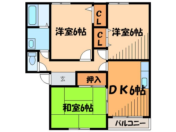 サンガ－デン浄泉　北棟の物件間取画像